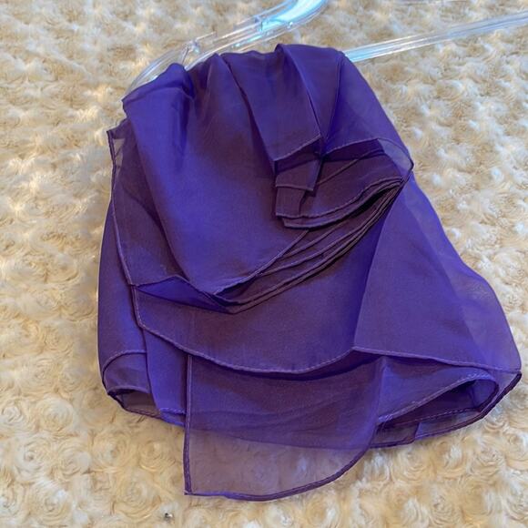 BICICI & COTY One Shoulder Purple Gown Beads Accent Size XS Special Occasion - Picture 12 of 14